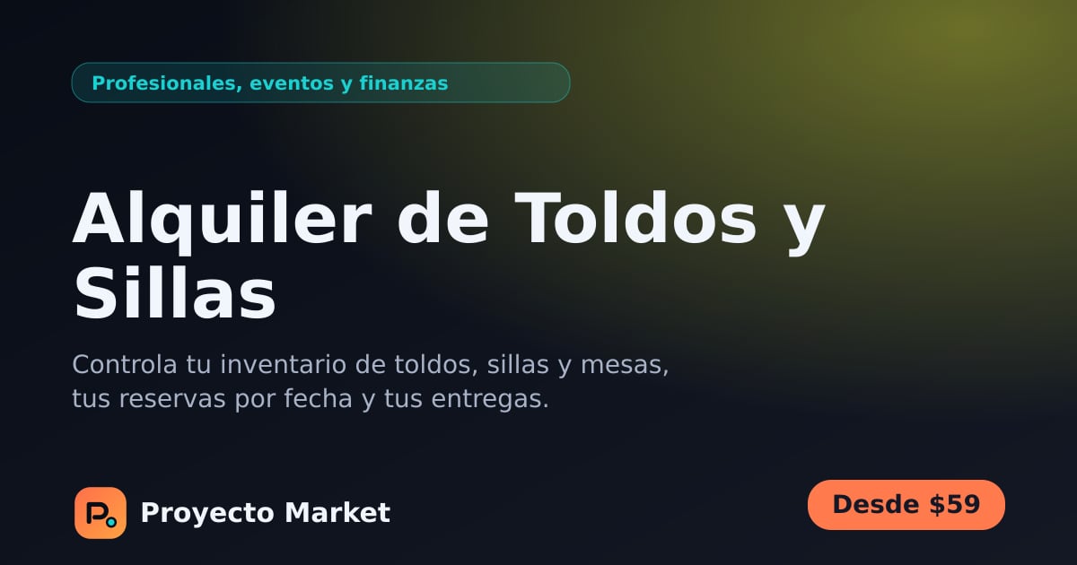 Alquiler de Toldos y Sillas