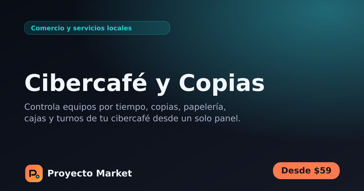 Cibercafé y Copias