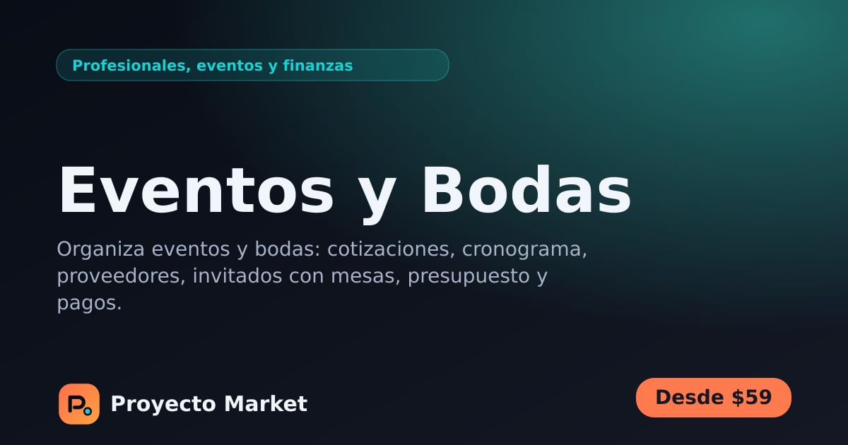 Eventos y Bodas