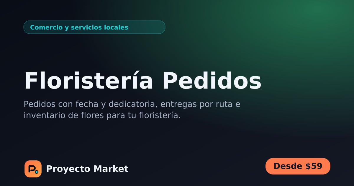 Floristería Pedidos