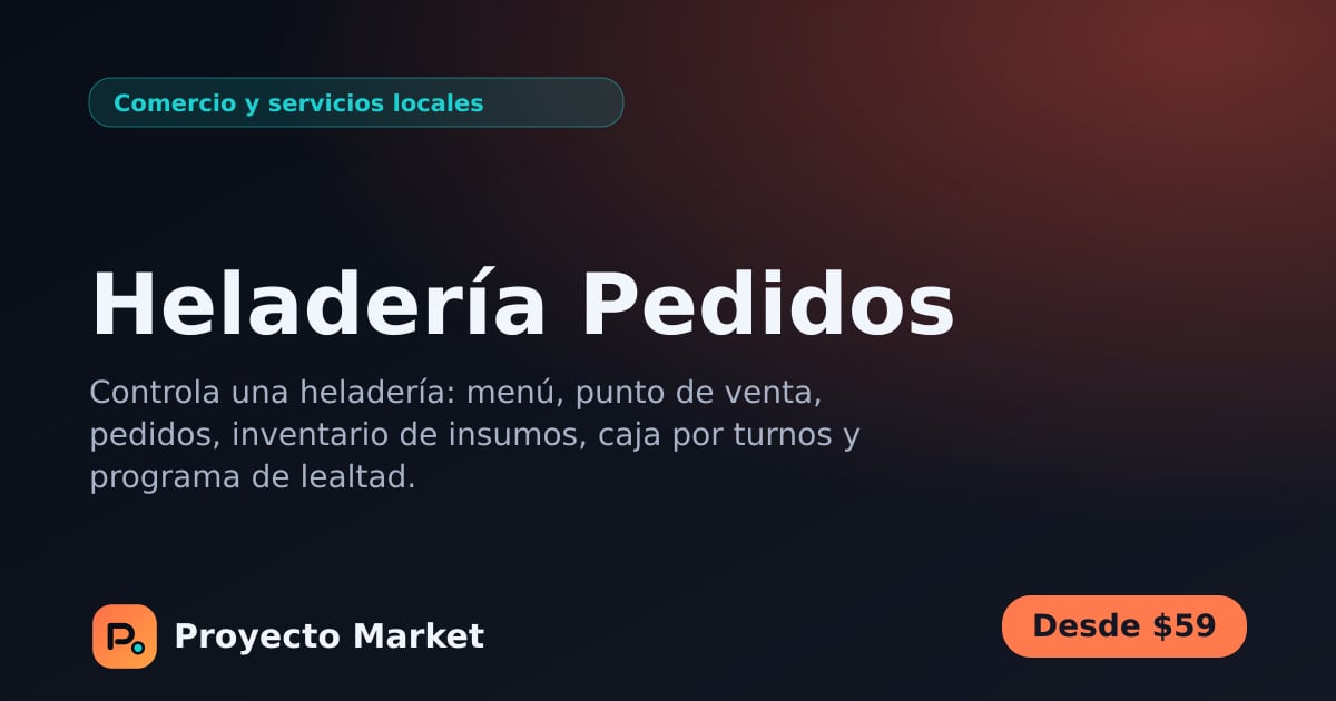 Heladería Pedidos