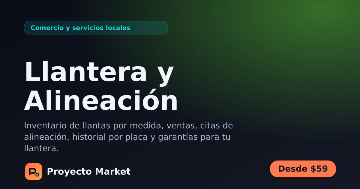 Llantera y Alineación
