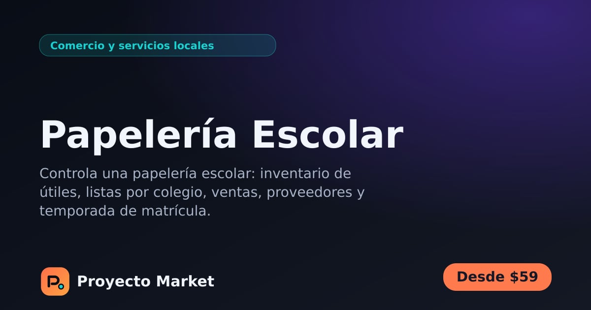 Papelería Escolar