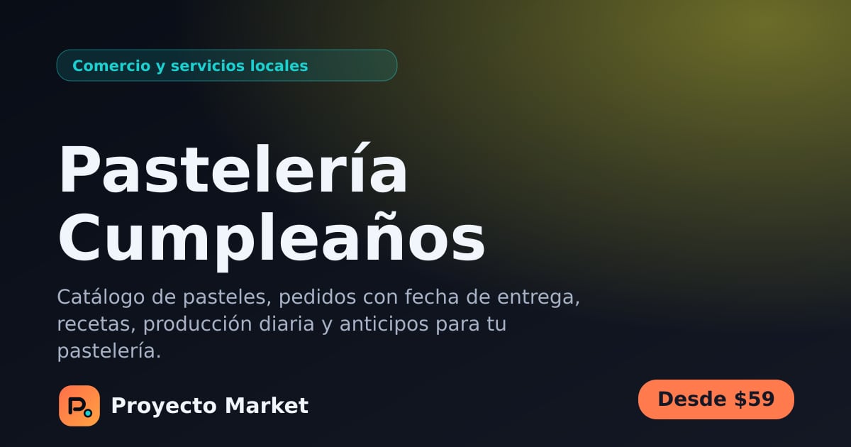 Pastelería Cumpleaños