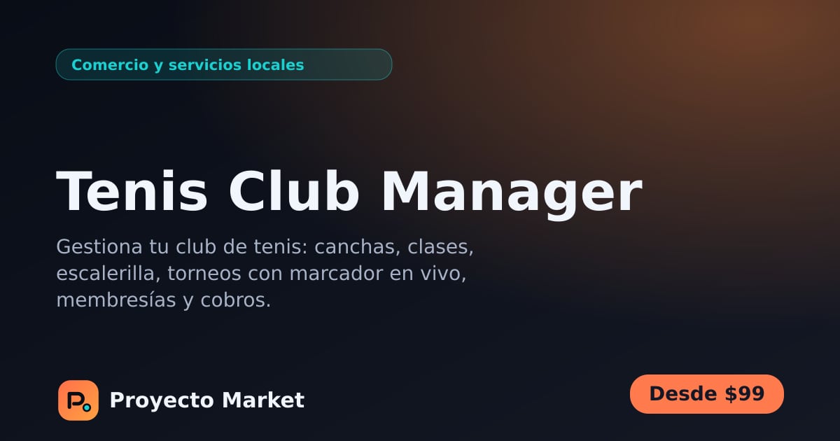 Tenis Club Manager
