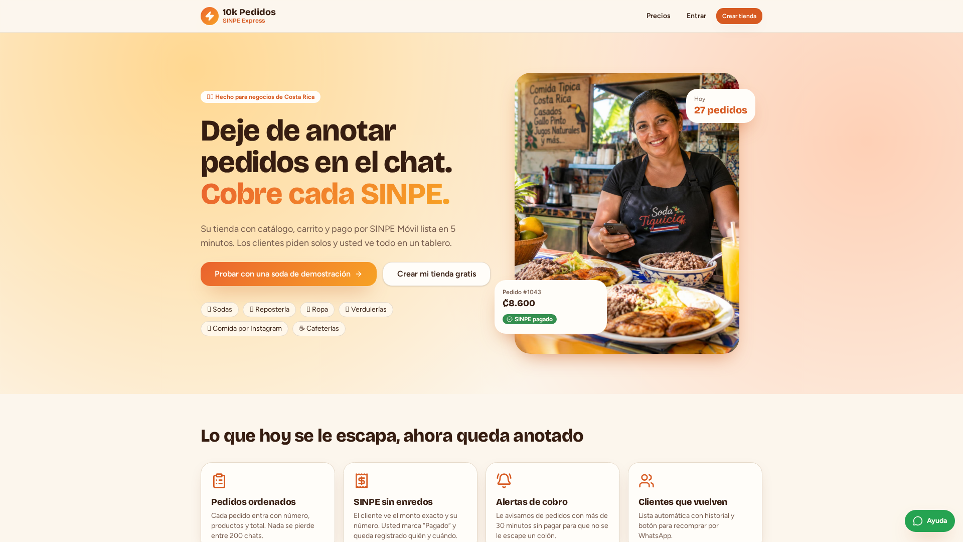 Pedidos SINPE Express